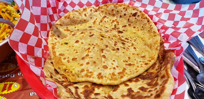 Delicious Aloo Paratha at The Punjab Parantha Hut in Edmonton, AB